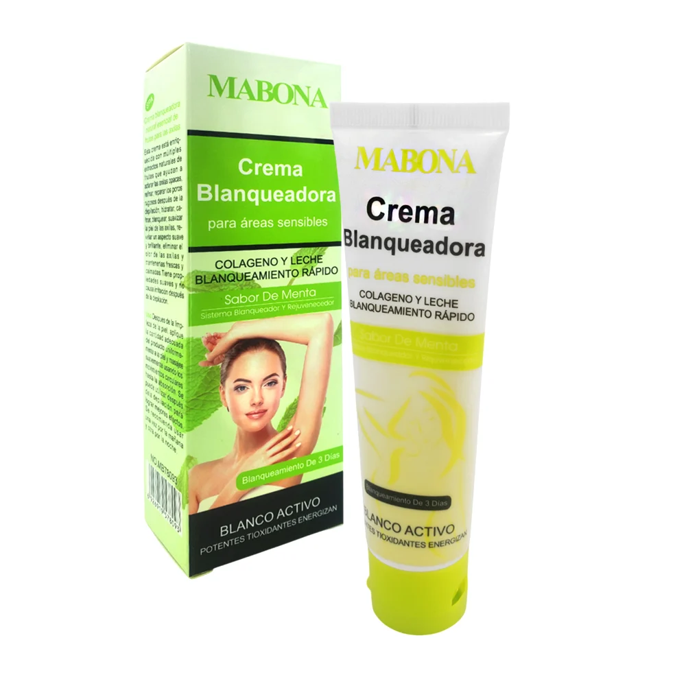Crema blanqueadora para áreas sensibles con extractos de leche y colá…