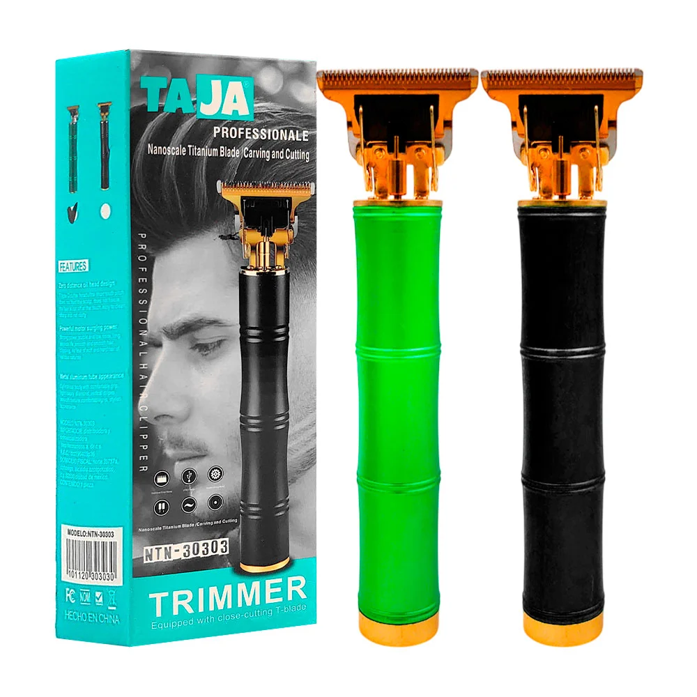 Trimmer profesional, inalámbrica con mango en forma de bambú + acceso…