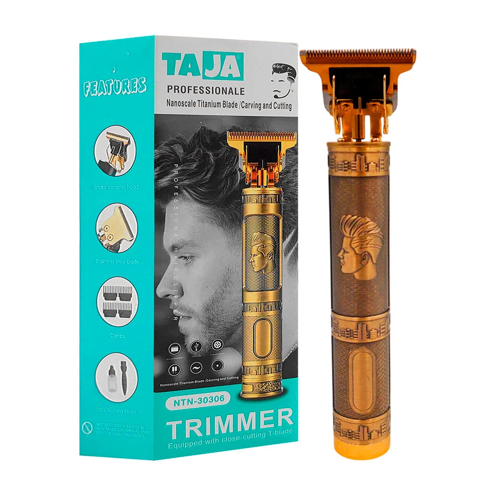 Trimmer profesional, inalámbrico, metálico con diseño de barbería + a…
