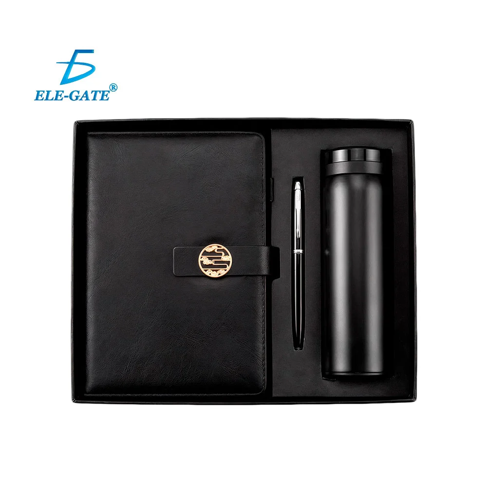 Set de regalo para caballero, libreta de piel con broche, pluma y ter…
