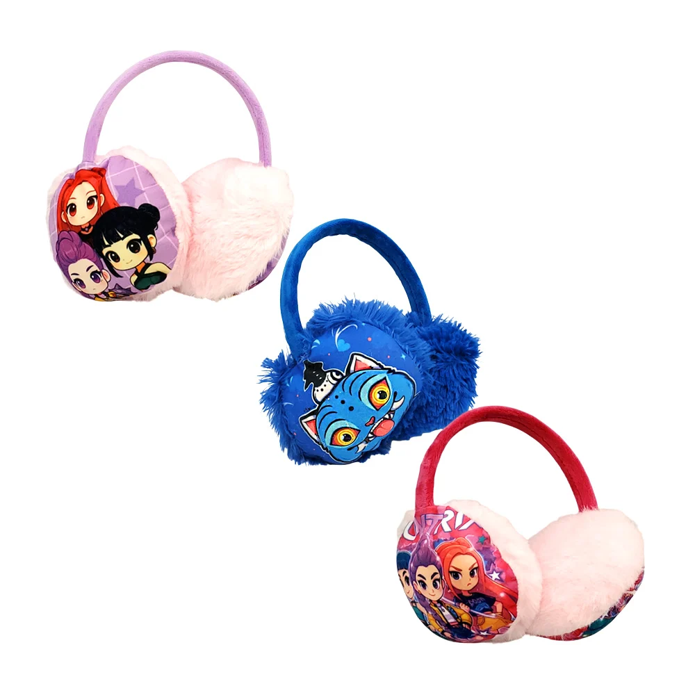 Orejeras infantiles, afelpadas con estampado de kpop demon hunters, v…