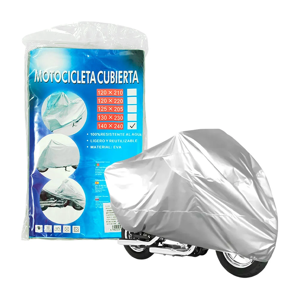 Funda cubierta lisa impermeable para motocicleta, 140x240cm / p-11313