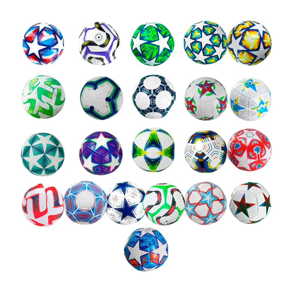1pza Balón de fútbol con estampado de estrellas y patrones, colores v…