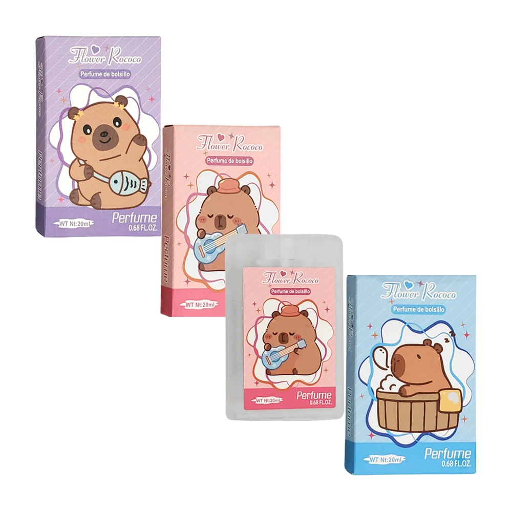 Perfume flower rococo con estampado de capibara, variedad de fraganci…