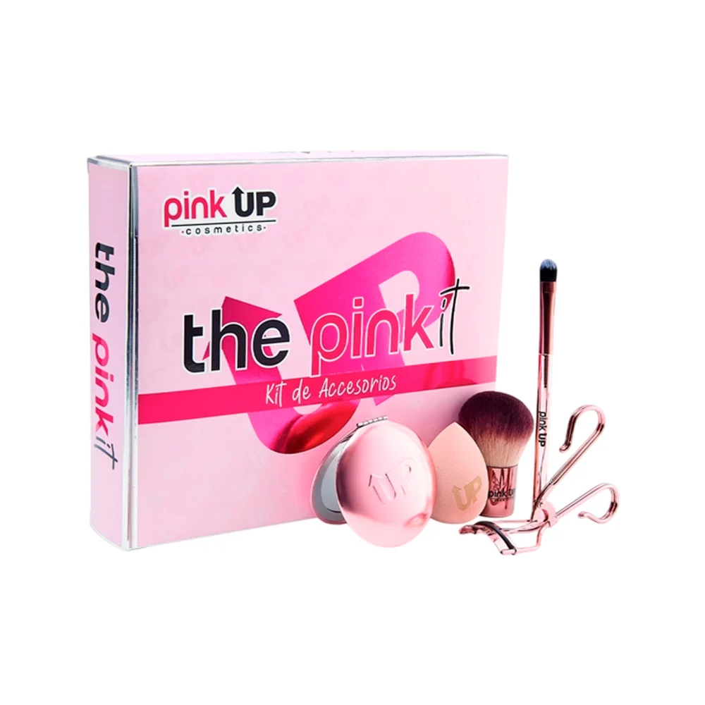 5 accesorios the pink it para maquillaje, brochas, espejo, enchinador…