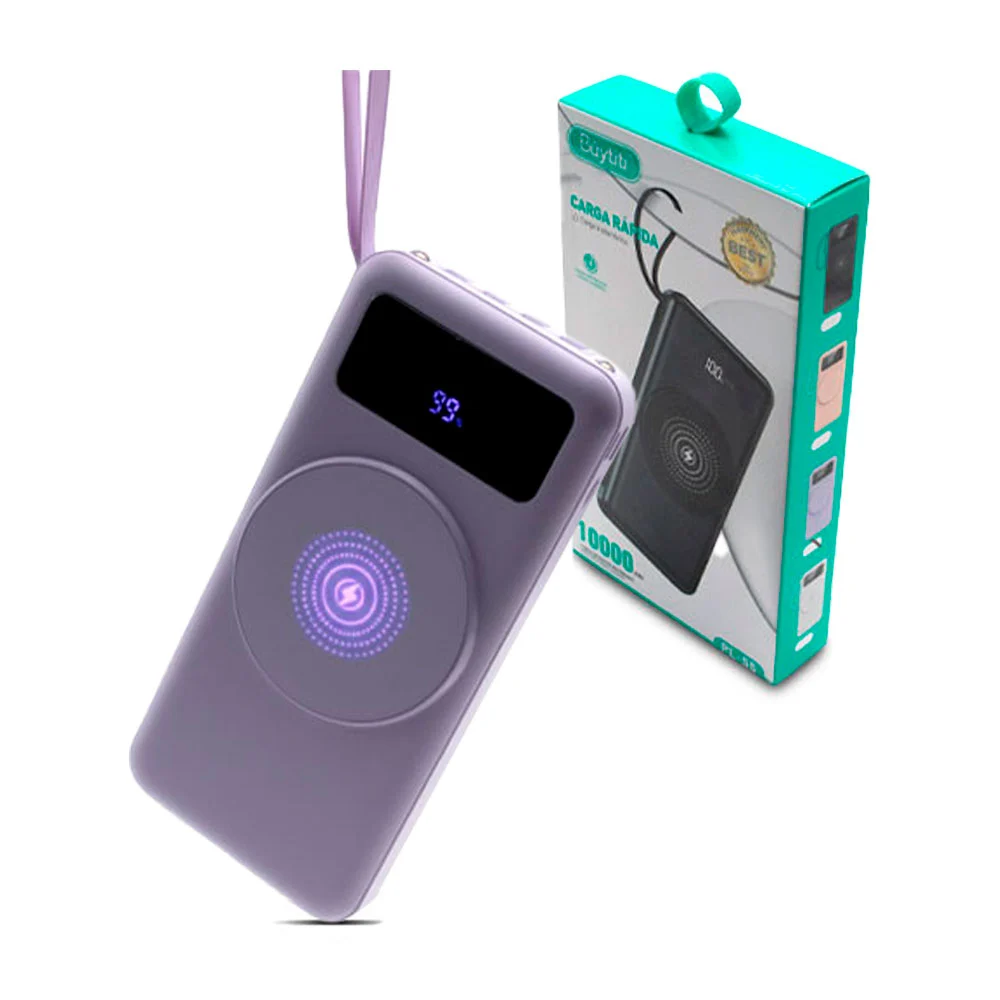 Power bank buytiti, 1000mah,  puerto usb-c + cable lightning y tipo c…