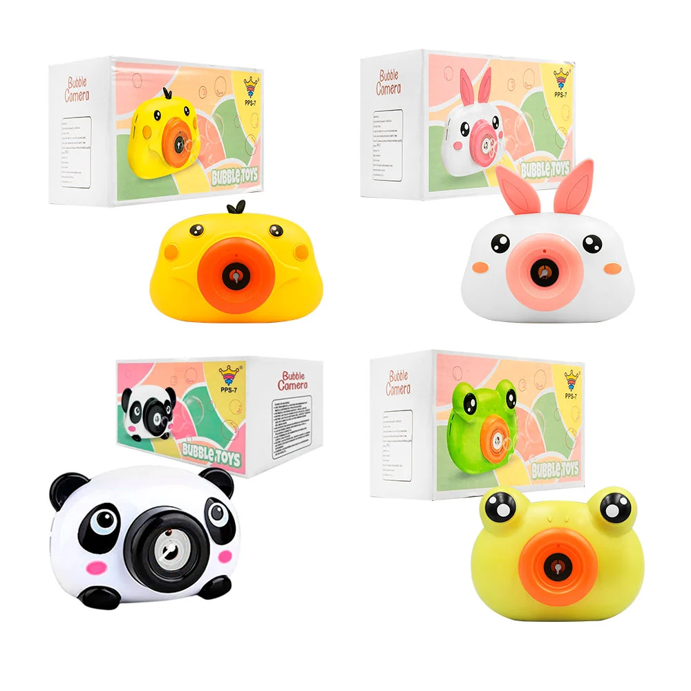 Cámara de juguete con forma de animal lanzadora de burbujas + 2 botes…