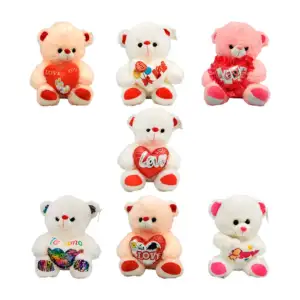 Peluche de oso afelpado, con luz, corazón y frase ´te amo´ o ´love´, …
