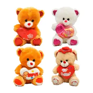 Peluche afelpado en forma de oso con corazón, frase ´love´, variedad …