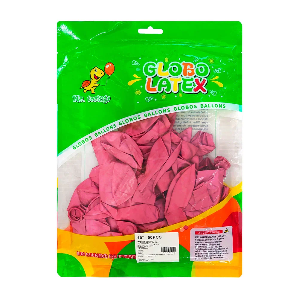 Paquete con 50 globos de látex, 10 pulgadas, rosa metálico / mr.tortu…