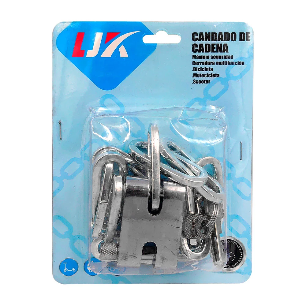 Candado con cadena multifuncional de seguridad, 25 pulgadas + juego d…