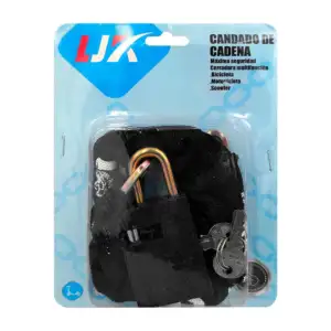 Candado de seguridad con cadena y funda, 25 pulgadas + juego de 3 lla…