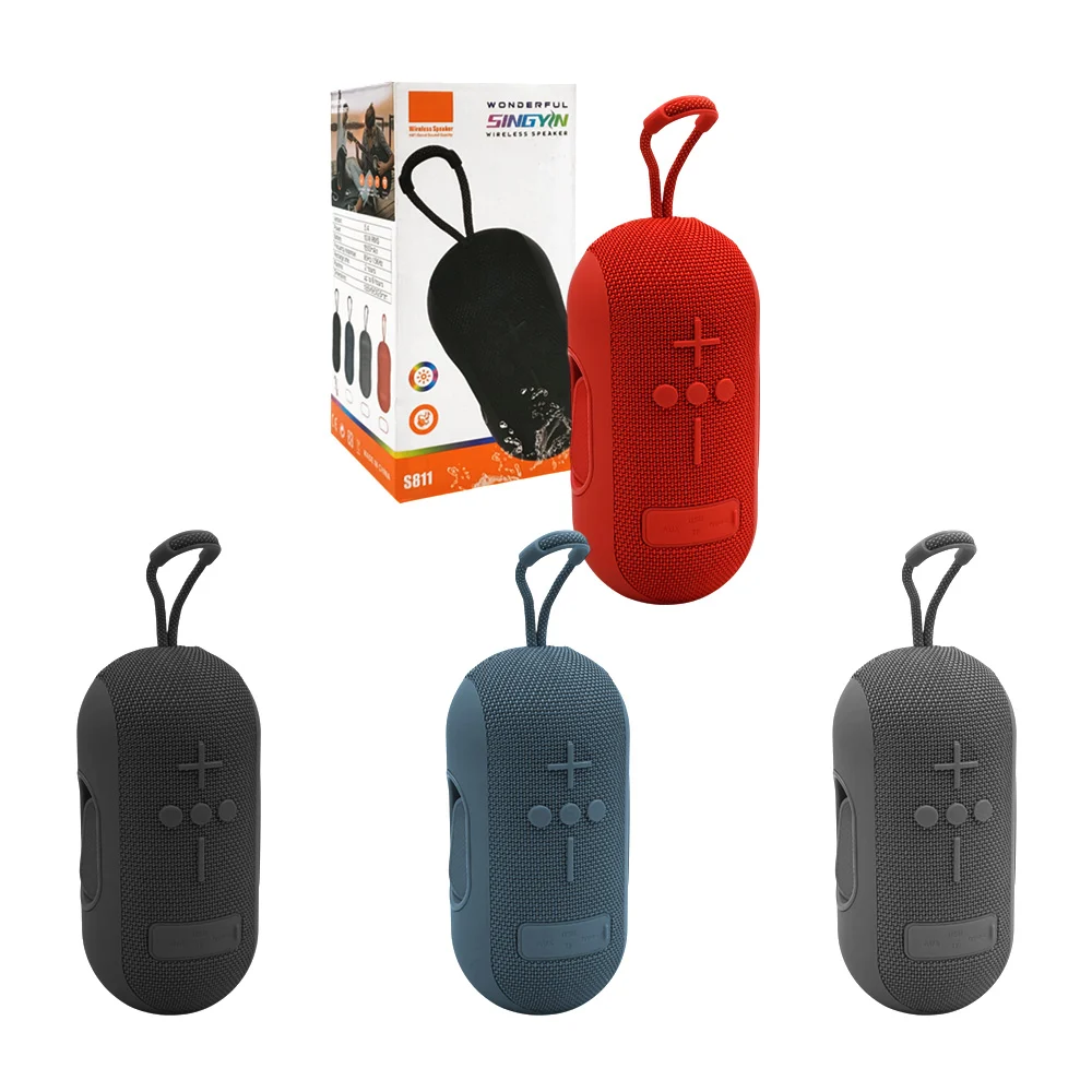 Bocina cilíndrica bluetooth con luz rgb, correa y ranuras, variedad d…