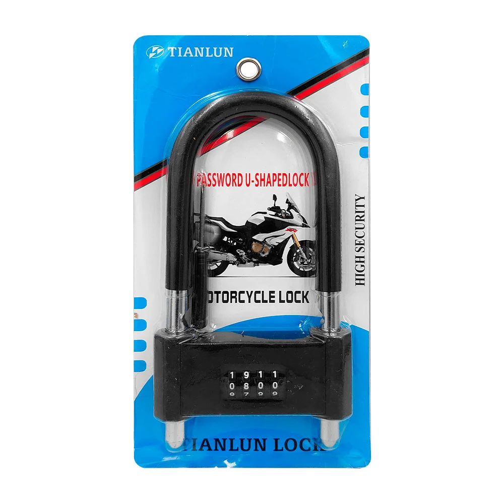 Candado en forma de u, multifuncional, con combinación de 4 digitos, …