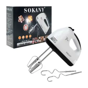 Batidora de mano hand mixer sokany con 7 velocidades, 180w / sk-133