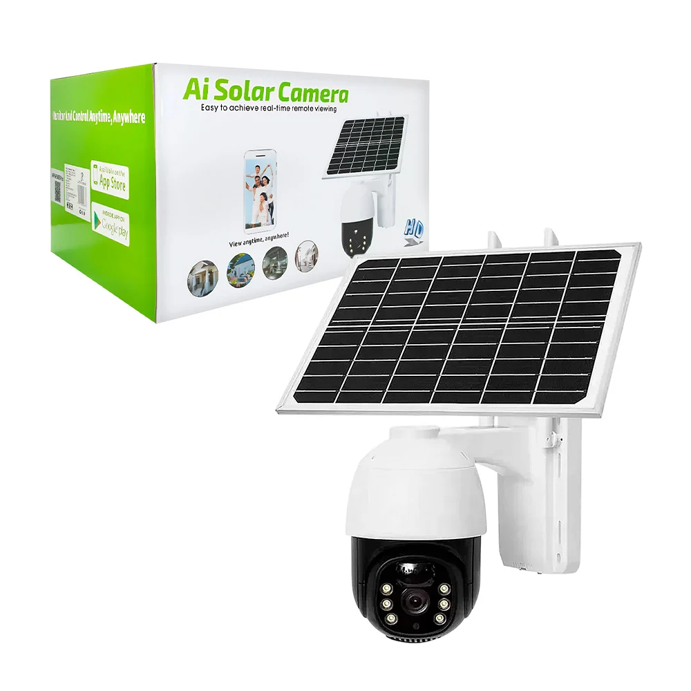 Cámara de seguridad wifi con angula 360° para exterior + panel solar …