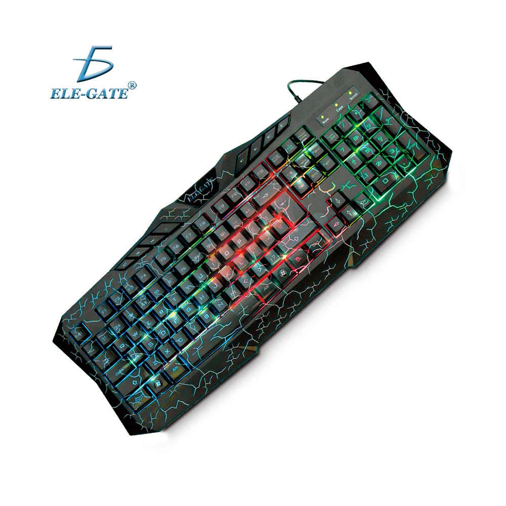 Teclado alámbrico, diseño multifuncional, multicompatible con luz rgb…