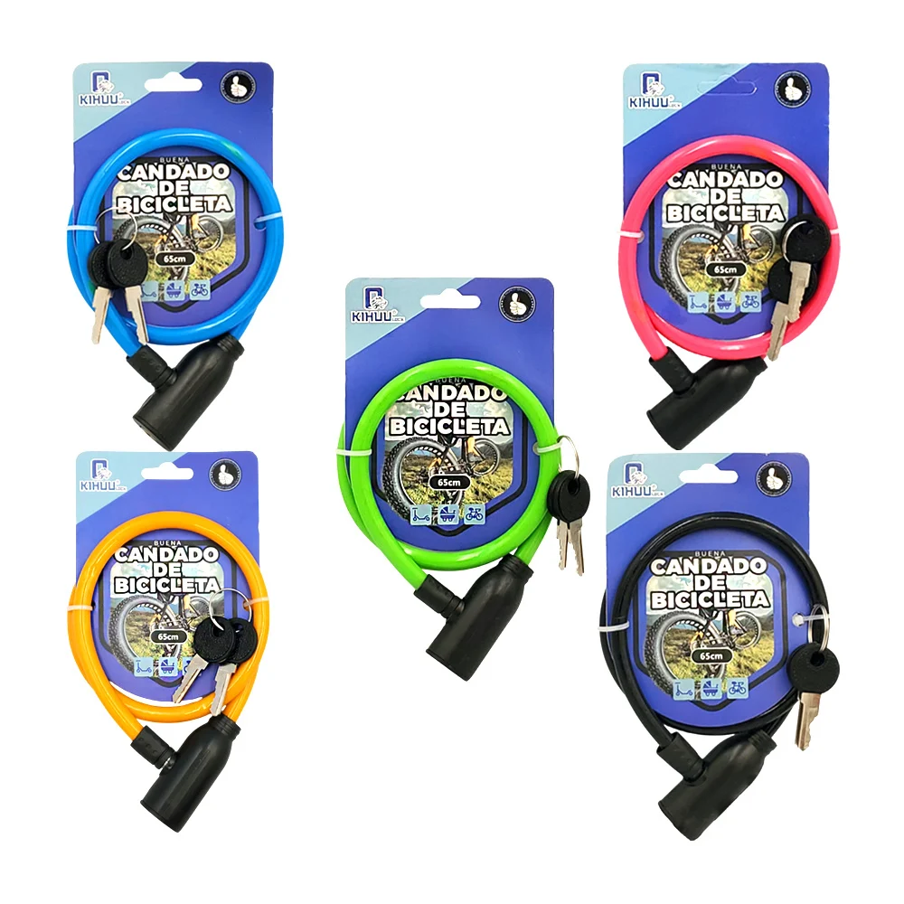 Candado kihuu de seguridad para bicicleta, 65cm, variedad de colores …