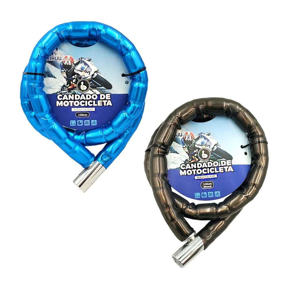 Candado kihuu de seguridad reforzado para motocicleta, 150cm, varios …