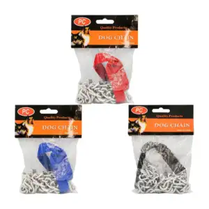 Correa de cadena mediana para mascota, 1.20m - 3.7mm / dog chain / tl…