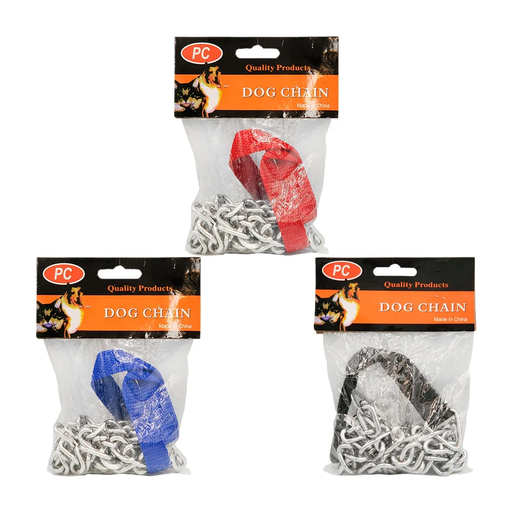 Correa de cadena mediana para mascota, 1.20m - 3.7mm / dog chain / tl…
