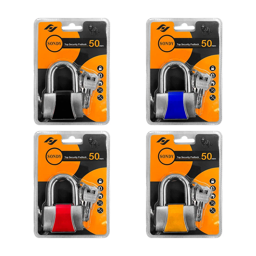 Candado de seguridad metálico sondy de 50mm con juego de 3 llaves / t…