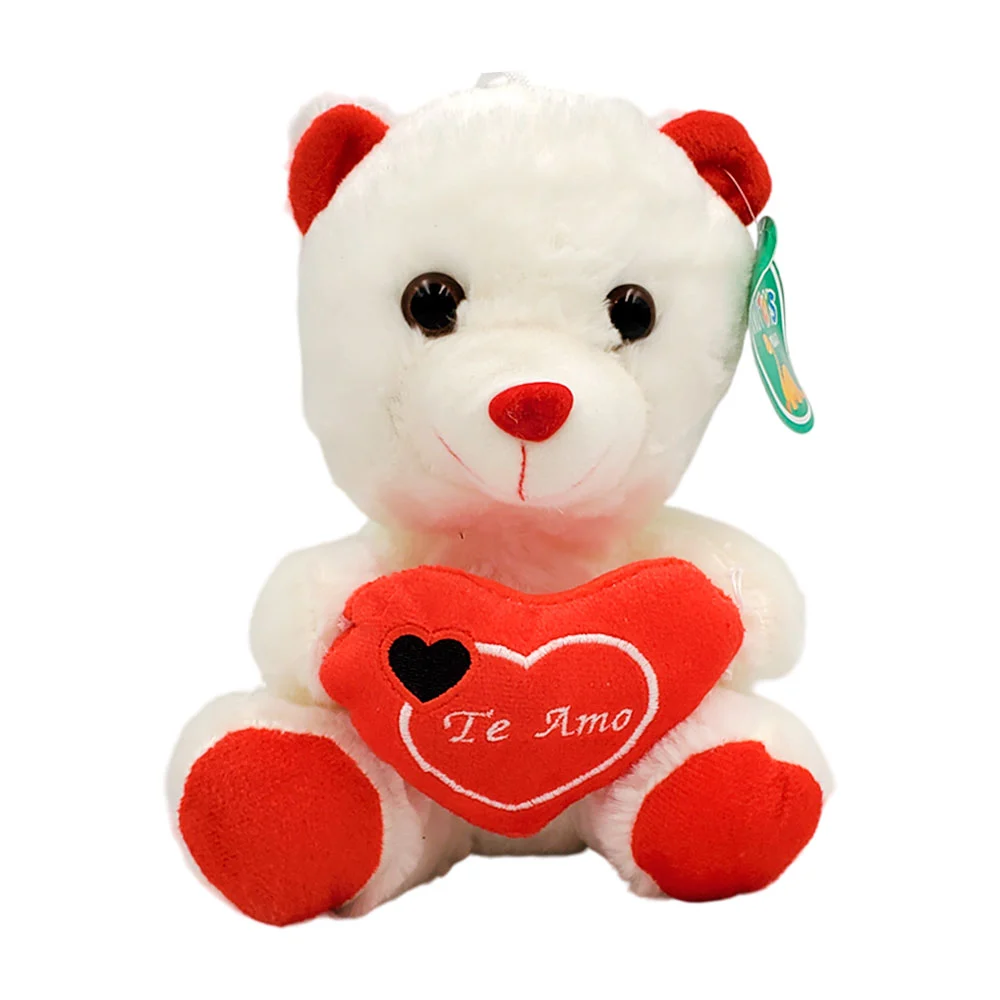 Oso de peluche afelpado con corazón y frase te amo, 20cm / tp11405