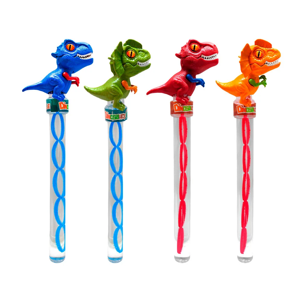 1pz tubo para hacer burbujas + dinosaurio mordelón, variedad de color…