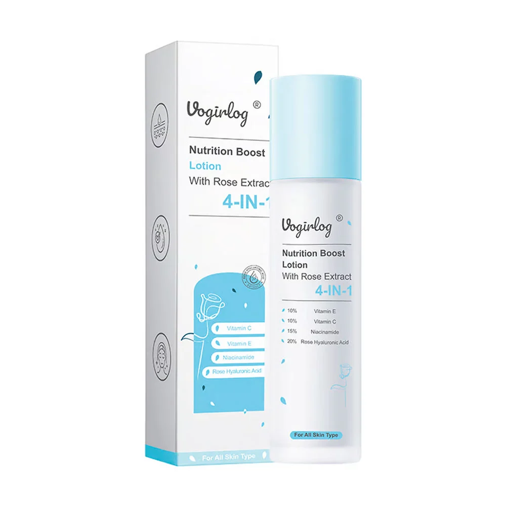 Loción facial hidratante 4en1, extracto de rosa, 100ml / nutrition bo…