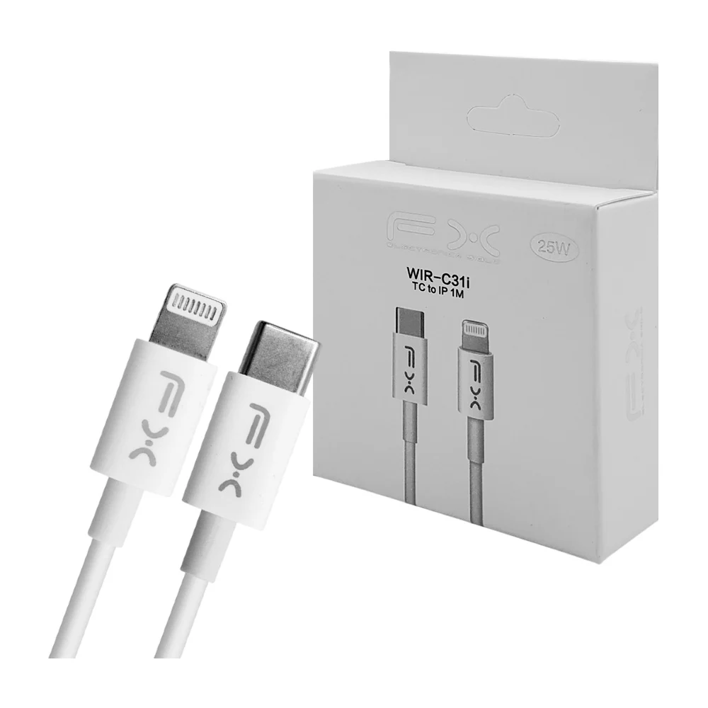 Cable fx para transferencia de datos o carga rápida, tipo c a lightni…