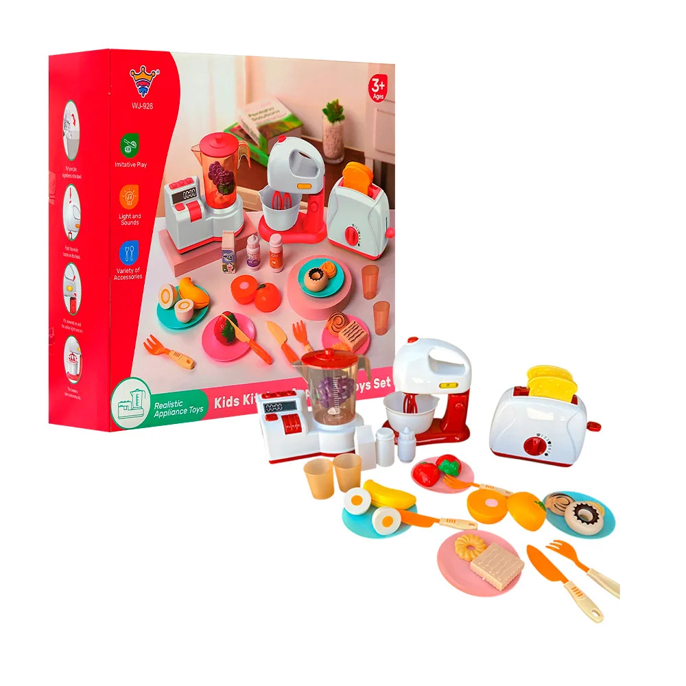 Set infantil de electrodomésticos con accesorios, temática desayunos …
