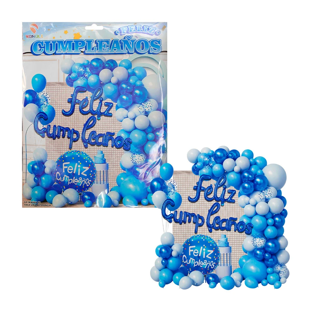 Paquete de 58 globos, variedad de azules, globo feliz cumpleaños y co…