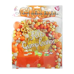 Paquete de 55 globos, naranja, dorado, crema, globo feliz cumpleaños …