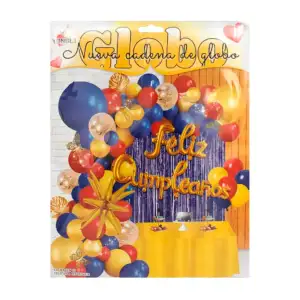 Kit decorativo de fiesta con 55 pcs y globos multicolor / ygli-241