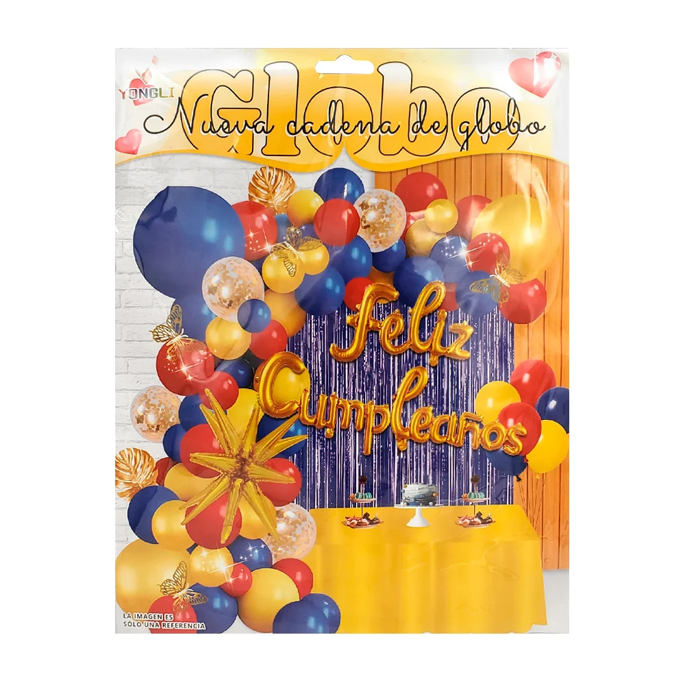 Kit decorativo de fiesta con 55 pcs y globos multicolor / ygli-241