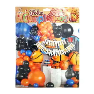 Kit decorativo de fiesta con 54 pcs y tema de basquetball / ygli-93247