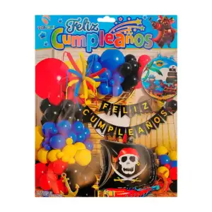 Kit decorativo de fiesta con 45 pcs temática de piratas / ygli-93252