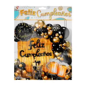 Set de globos decorativos con 44 pcs, tonos dorados metálicos + globo…