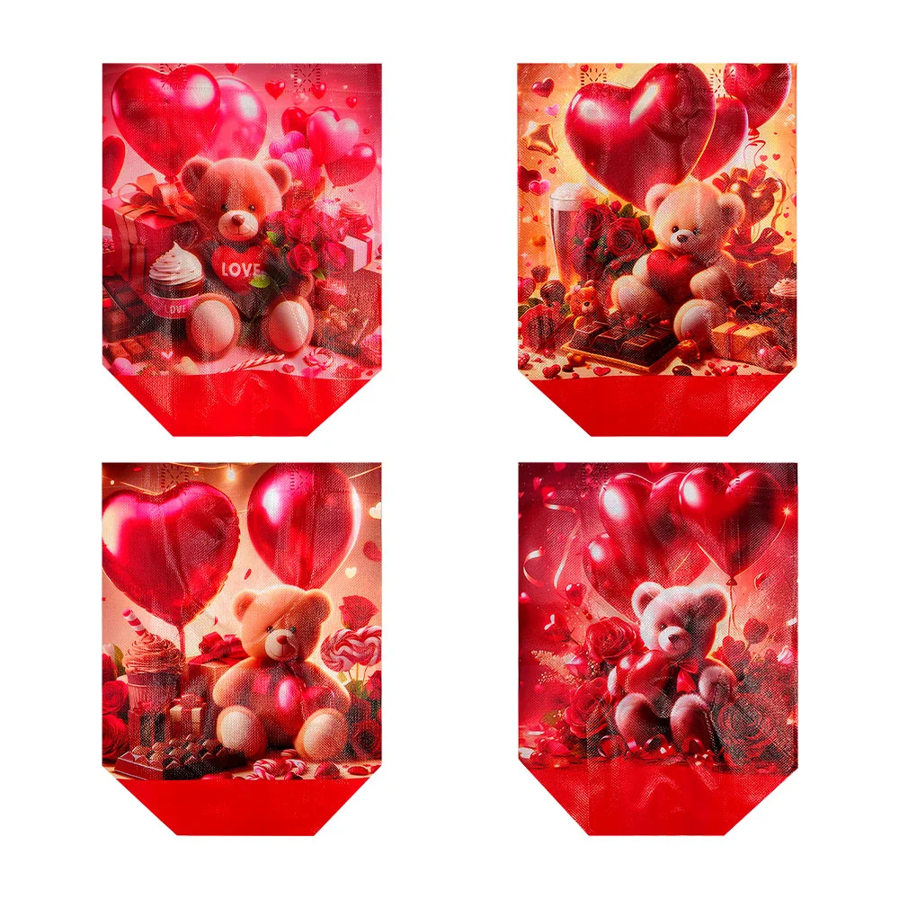 Bolsa ecológica con diseño de San Valentín, 22x29x13, variedad de mod…