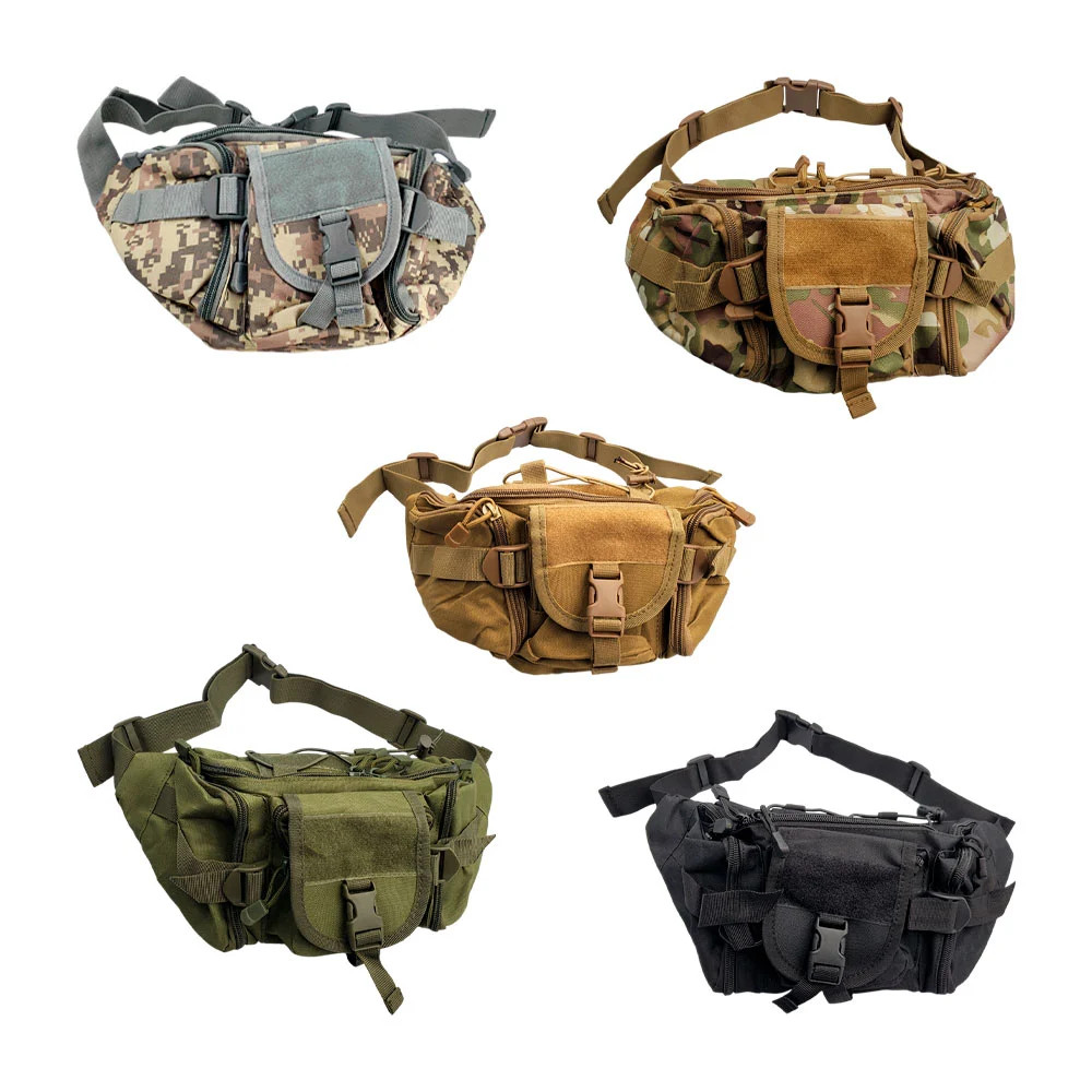 Cangurera riñonera con 5 compartimientos y diseño de camuflaje, varie…
