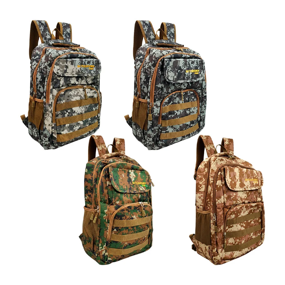 Mochila battlegrounds con 4 compartimientos y diseño de camuflaje, va…