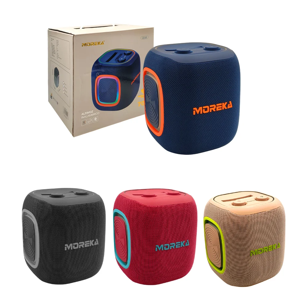 Bocina cuadrada moreka, inalámbrica, sonido 360, luz rgb, múltiples p…