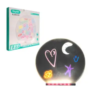 Pizarra de acrílico para mensajes con luz led, 20cm + plumones / aj09…
