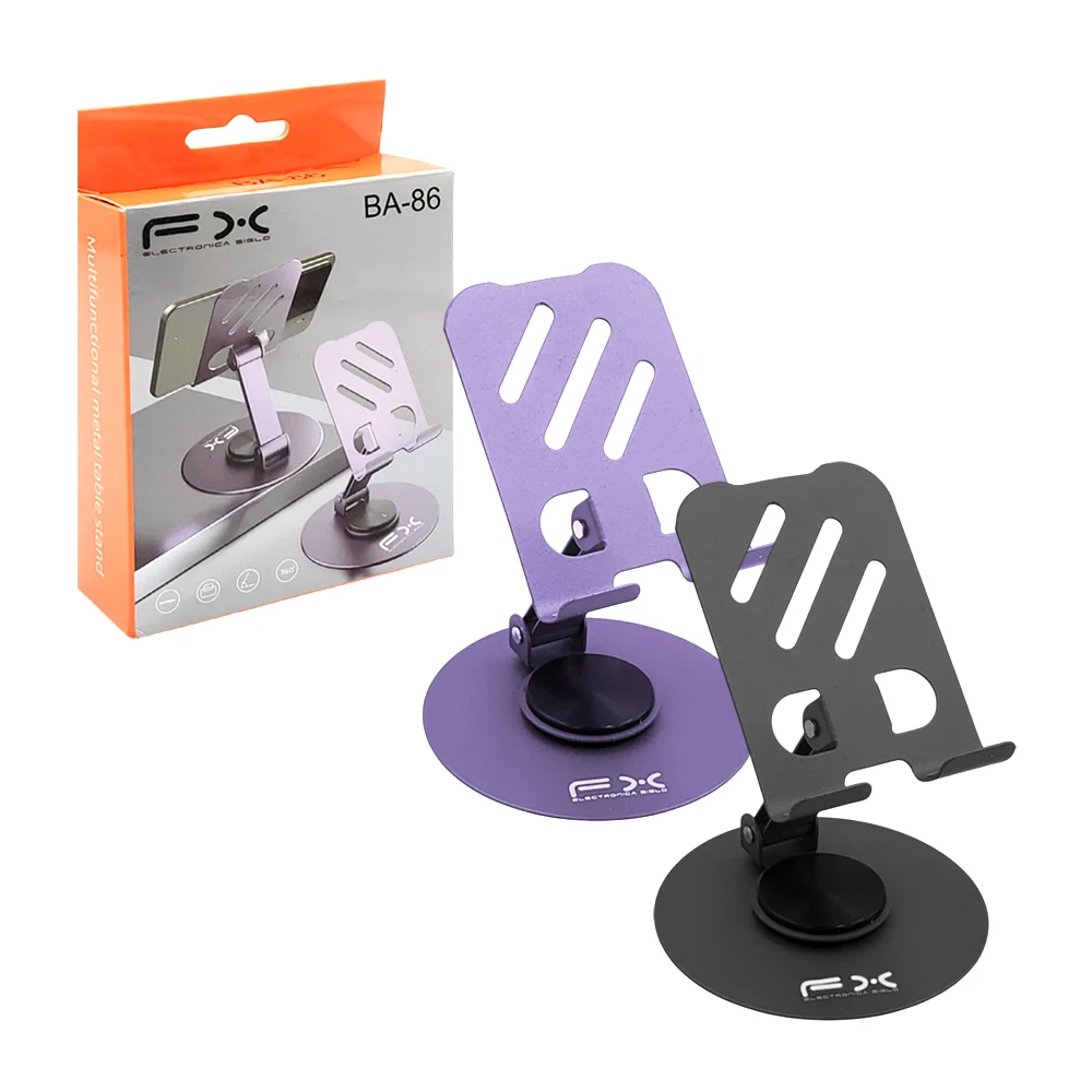 Soporte fx metálico para el celular con giro 180 y rotación 360, resi…