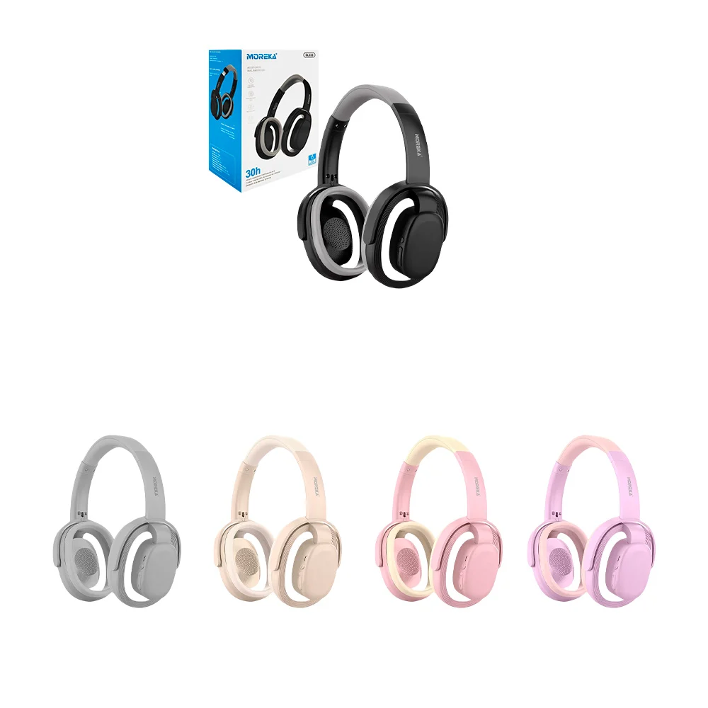 Audifonos de diadema moreka inalámbricos con sonido estéreo, variedad…