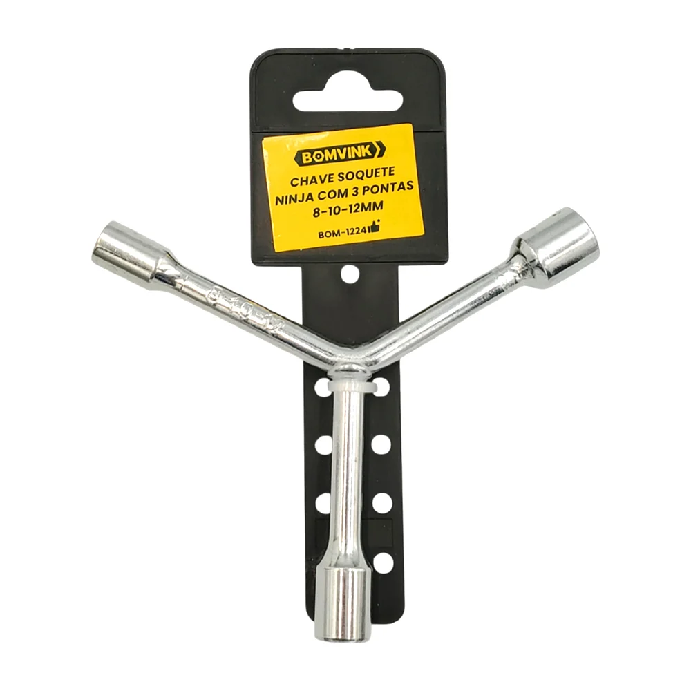 Llave metálica en forma de y, 3 puntas con medidas de 8, 10, 12 mm / …