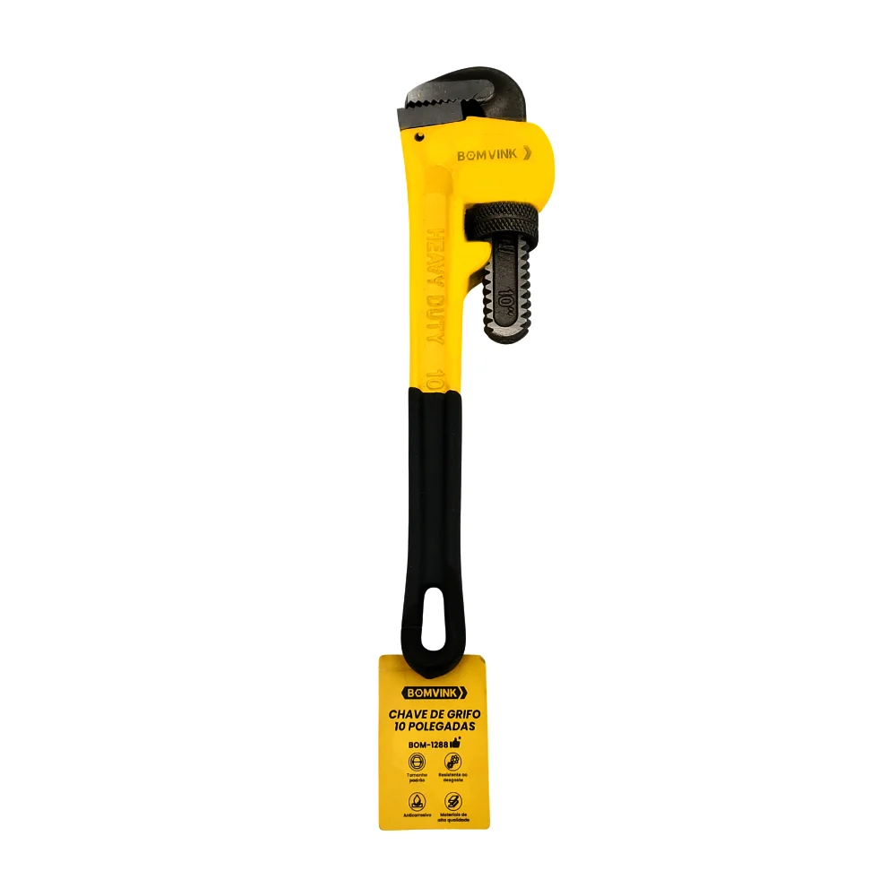 Llave inglesa stilson bicolor, ajustable de 10 pulgadas con mango erg…