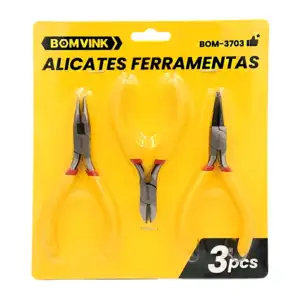 Juego de 3 pinzas alicates con diferentes puntas y mango antideslizan…