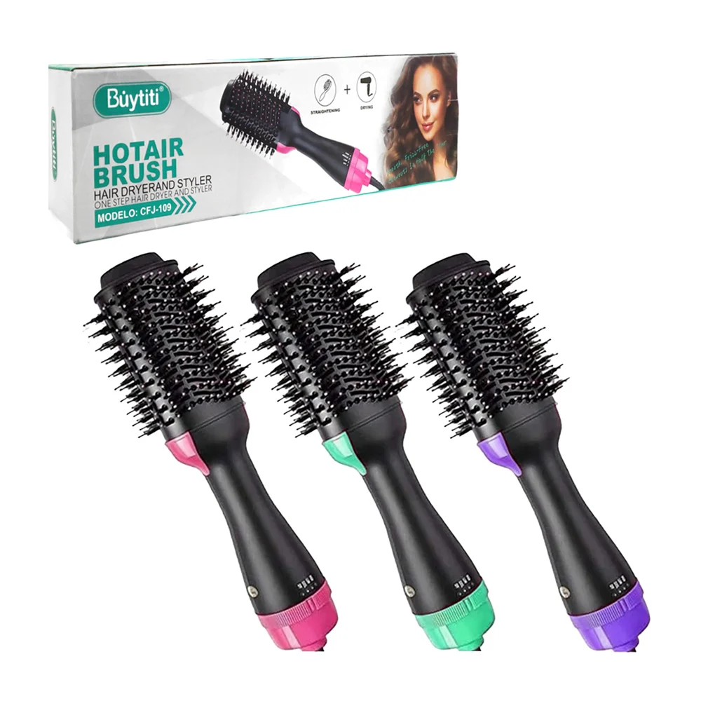 Cepillo secador eléctrico de aire caliente, hotair brush / cfj-109