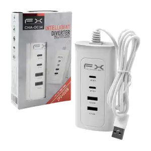 Hub fx cargador, multifuncional, carga rápida, 2 puertos usb-c y 2 pu…